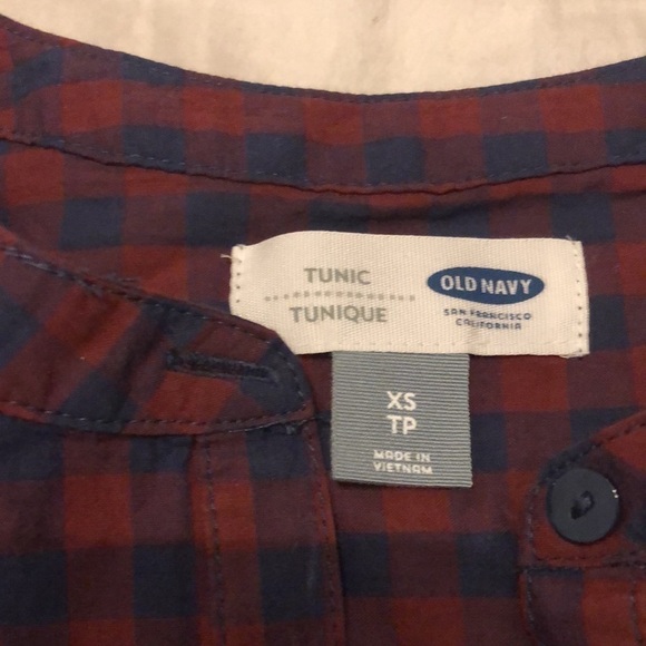 Old Navy Checkered Long Sleeve Tunic Size Extra Small - Picture 2 of 7